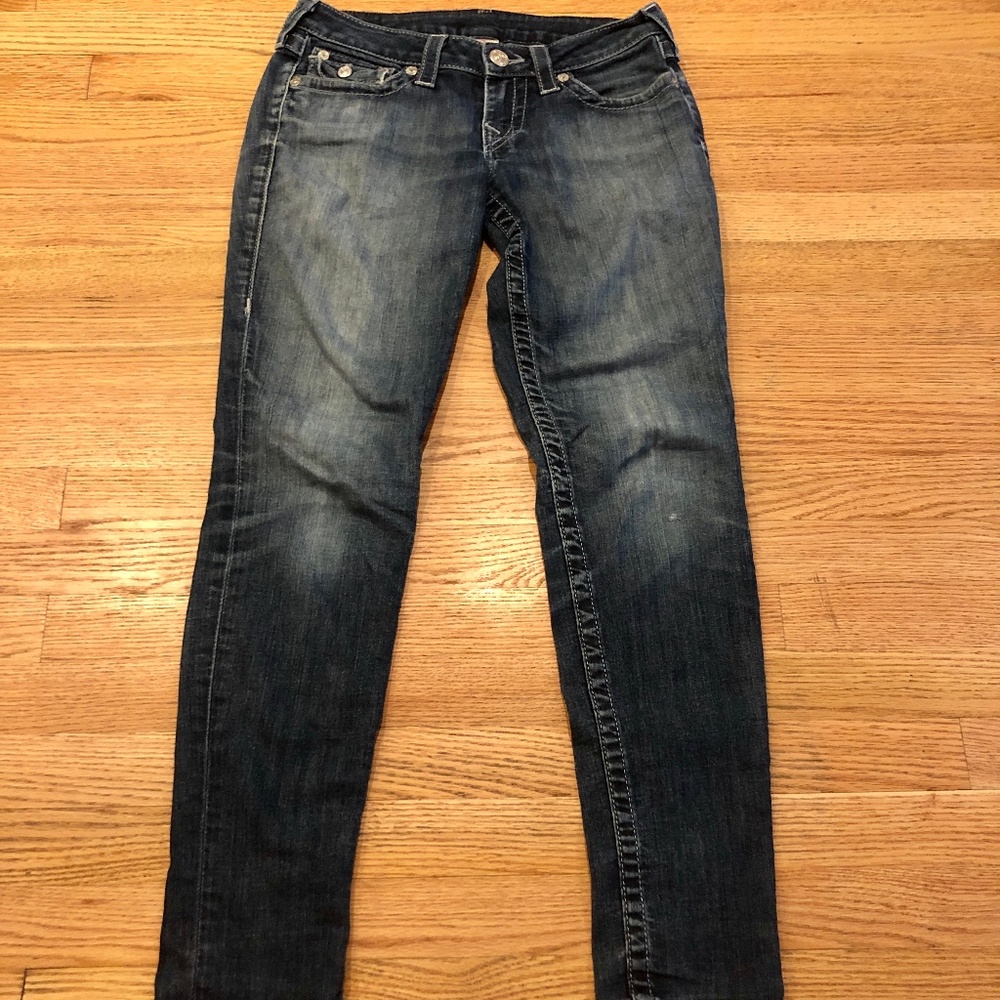 True Religion Skinny Dark Wash Jeans Size 28